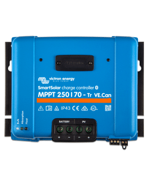 Victron SmartSolar MPPT Tr VE. Can 250V 70 Amp 12/24/36/48-Volt Solar Charge Controller (Bluetooth)