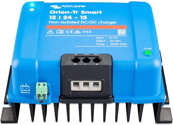 Victron Energy Orion-Tr Smart 12/24-Volt 15 Amp 360-Watt DC-DC Charger | Non-Isolated (Bluetooth)