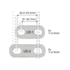 BEP Link Bar 779-LB-2 for 8 & 10mm studs