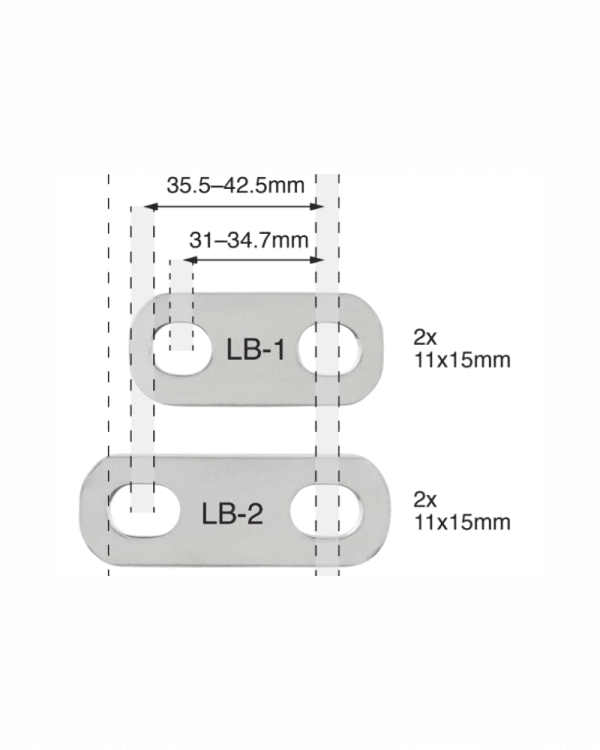 BEP Link Bar 779-LB-2 for 8 & 10mm studs