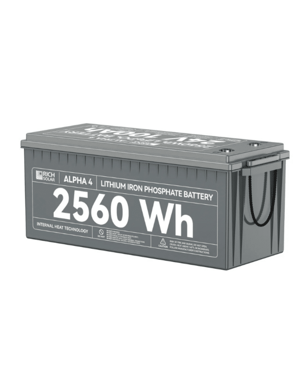Rich Solar ALPHA 4 | 24V 100Ah LiFePO4 Battery | UL1973 Certified