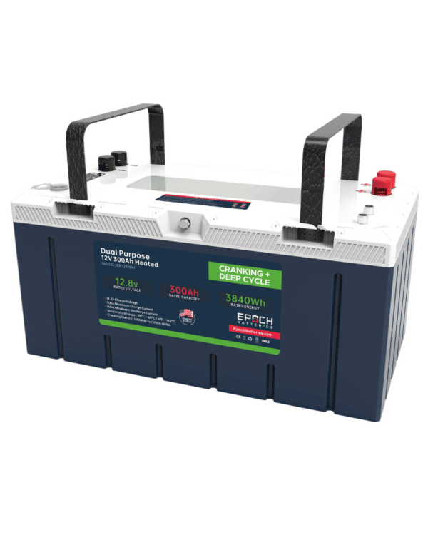 Epoch 12V 300Ah Pro Series - LiFePO4 Cranking & Deep Cycle Lithium Battery (Dual Purpose)