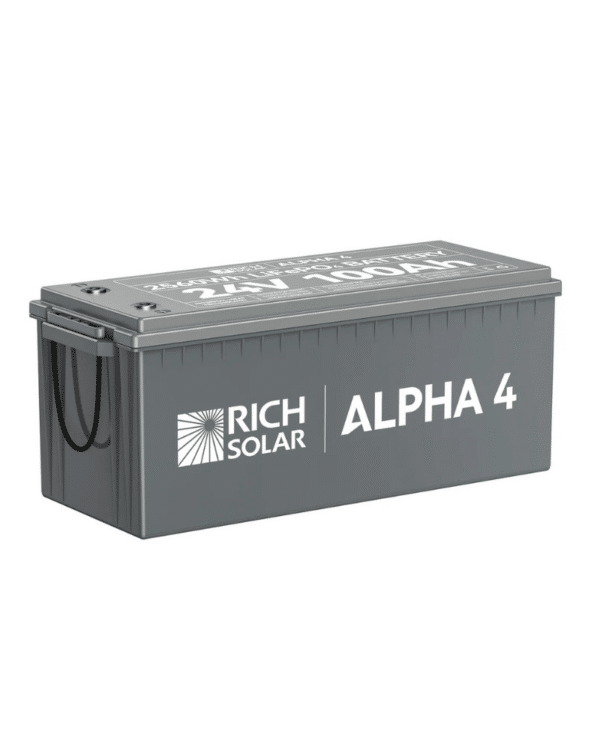 Rich Solar ALPHA 4 | 24V 100Ah LiFePO4 Battery | UL1973 Certified