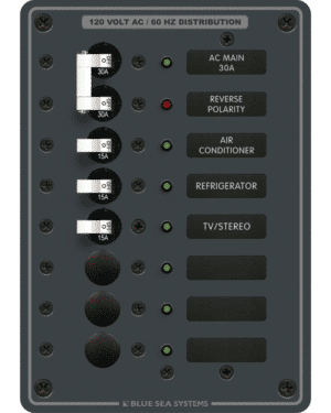 Blue Sea Systems Circuit Breaker Panel 120 Volt AC